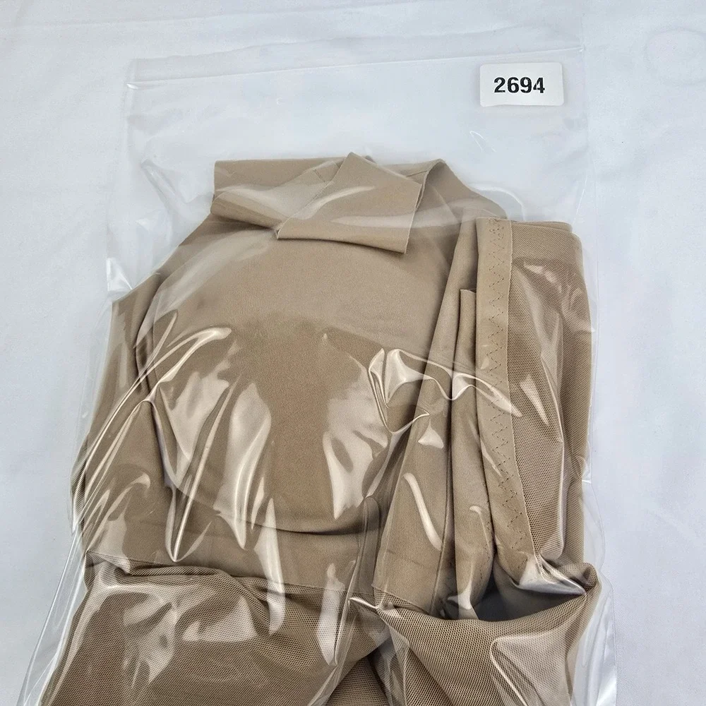 Honeylove LiftWear Tank Shapewear Camisole Women 1X Tan V-Neck Built-in Bra